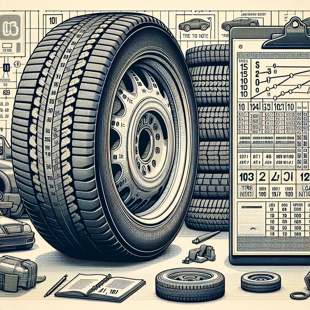 Co znamená⁢ číslo 103 na pneumatice